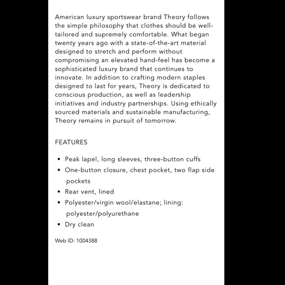 Theory Gabe B 2 Urban Blazer - Picture 3 of 7